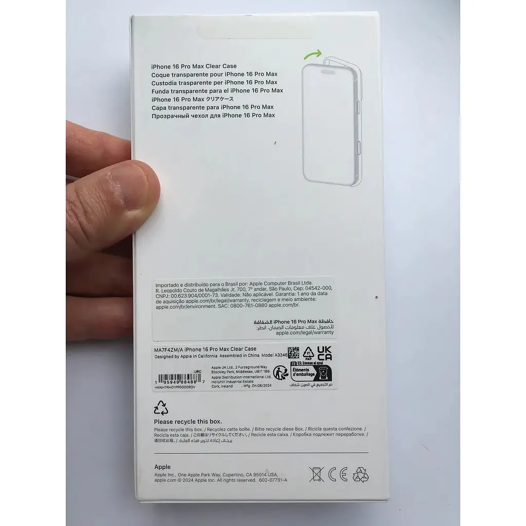 Оригинальный прозрачный чехол Apple Clear Case with MagSafe для Iphone 16 Pro Max (6.9") Clear MA7F4ZM/A - фото 4