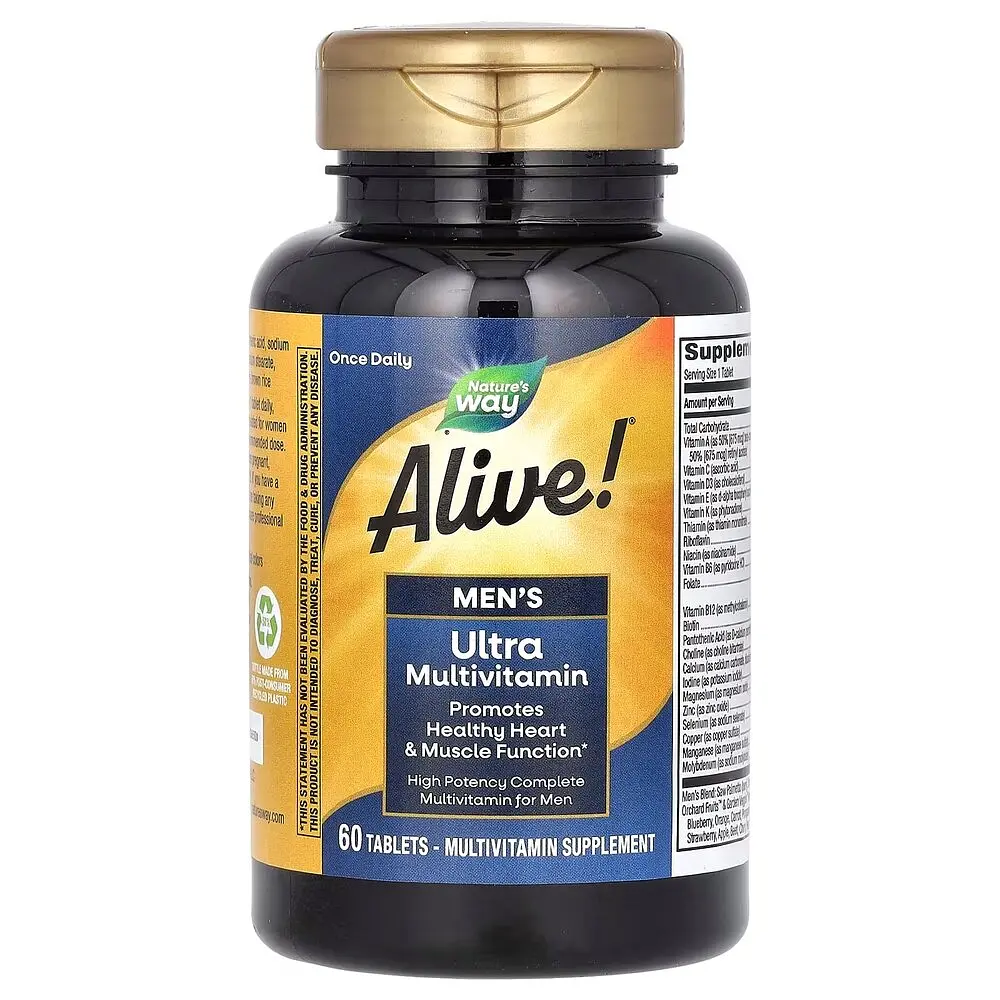 Вітаміни та мінерали Nature's Way Alive! Once Daily Men's Ultra Potency, 60 таблеток - фото 2