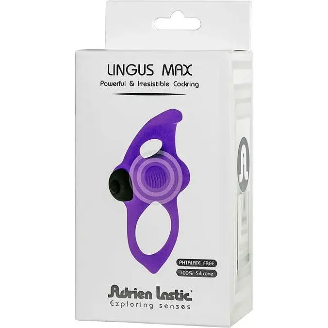 Эрекционное виброкольцо Adrien Lastic Lingus MAX Violet - фото 5