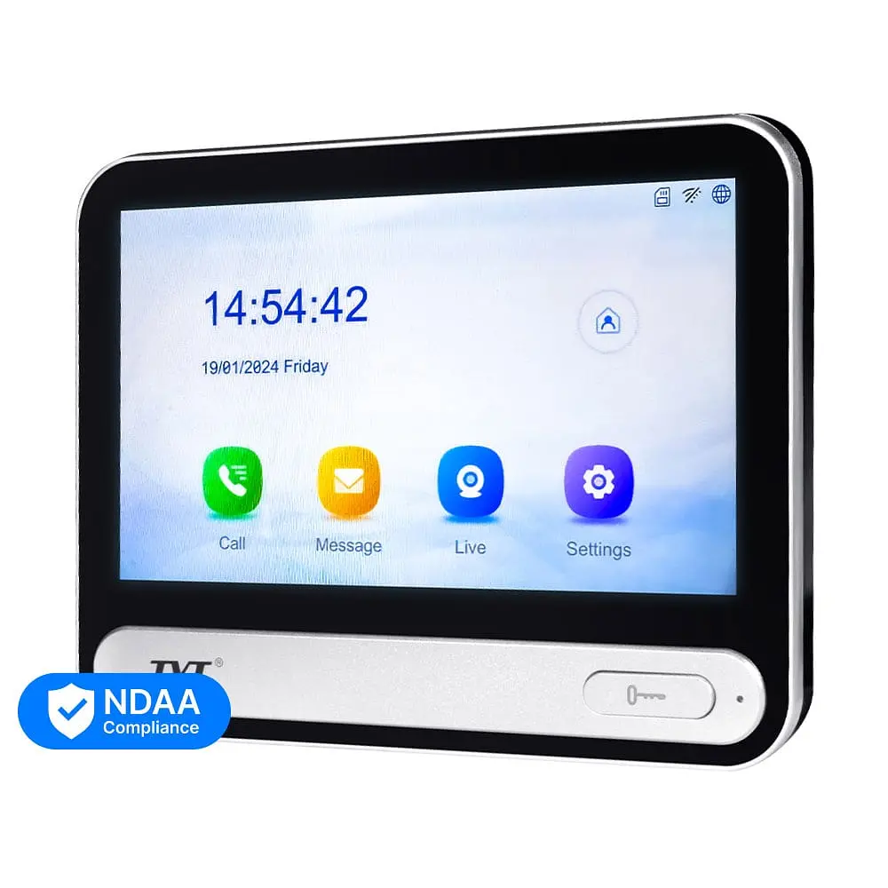 IP-відеодомофон з WiFi 7" TVT TD-E2137-PE/TP/WF Black (82-00404)