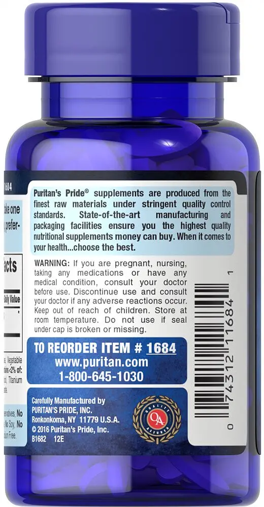 Л-карнітин Puritan's Pride L-Carnitine 500 мг 60 таблеток - фото 3