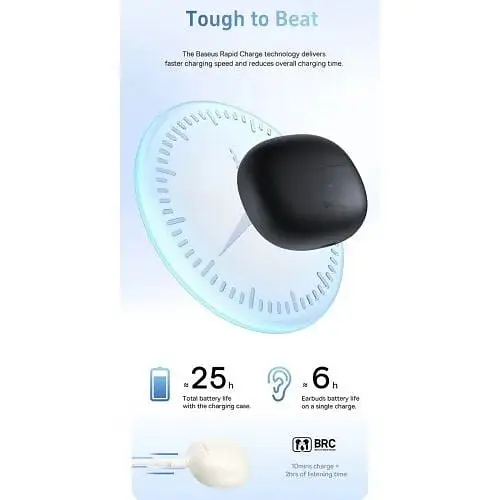 Навушники Baseus AirGo AS01 Open Ear Clip On Wireless Earbuds чорні (A00069101113-00) - фото 9