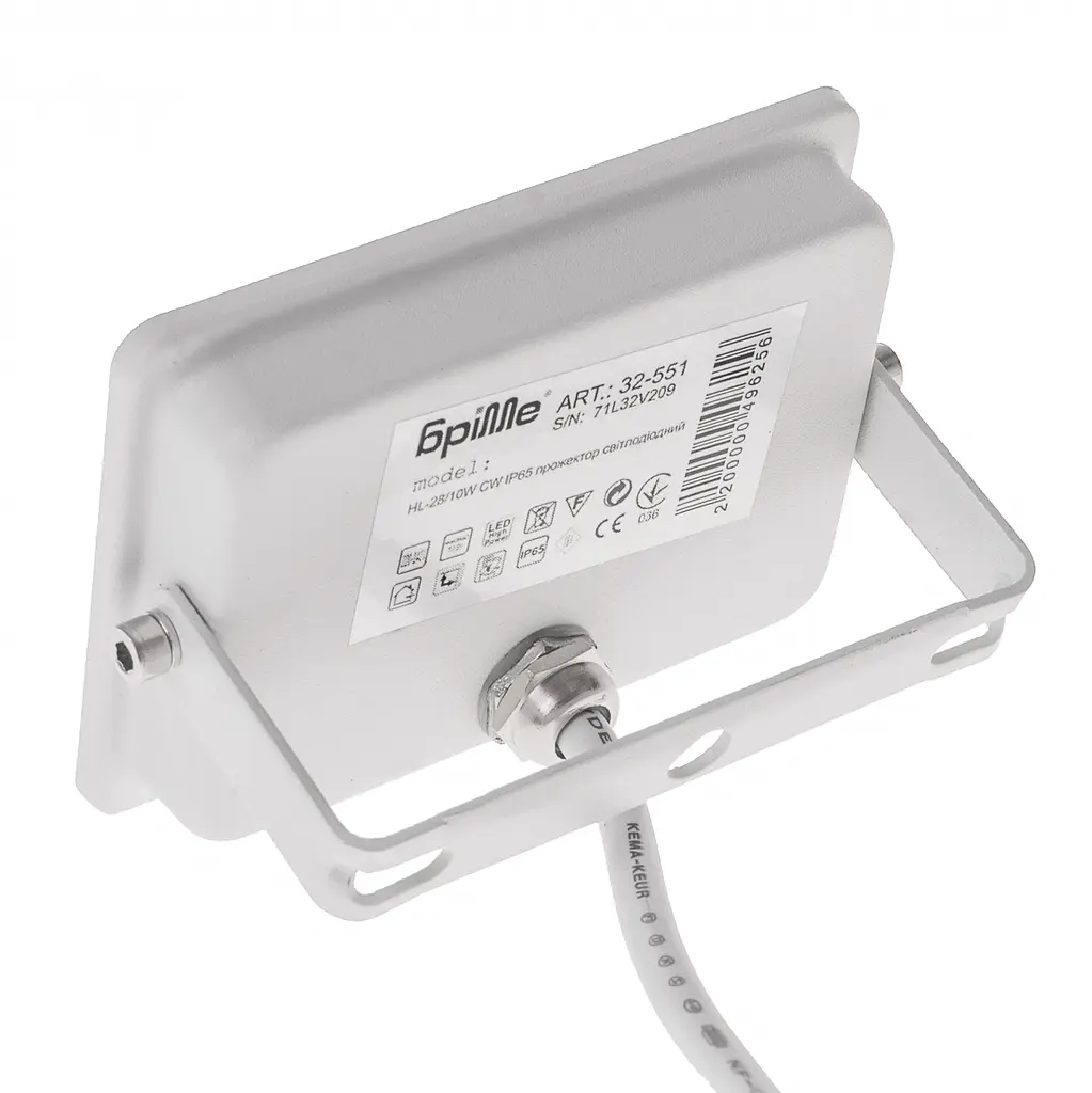 Прожектор Brille вуличний LED вологозахищений IP65 HL-28/10W CW - фото 2