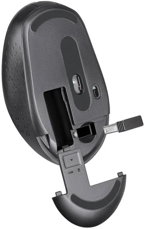 Комп'ютерна мишка Defender Auris MB-027 бездротова 3 кн. до 1600 dpi безшумна сіра (52029) - фото 3