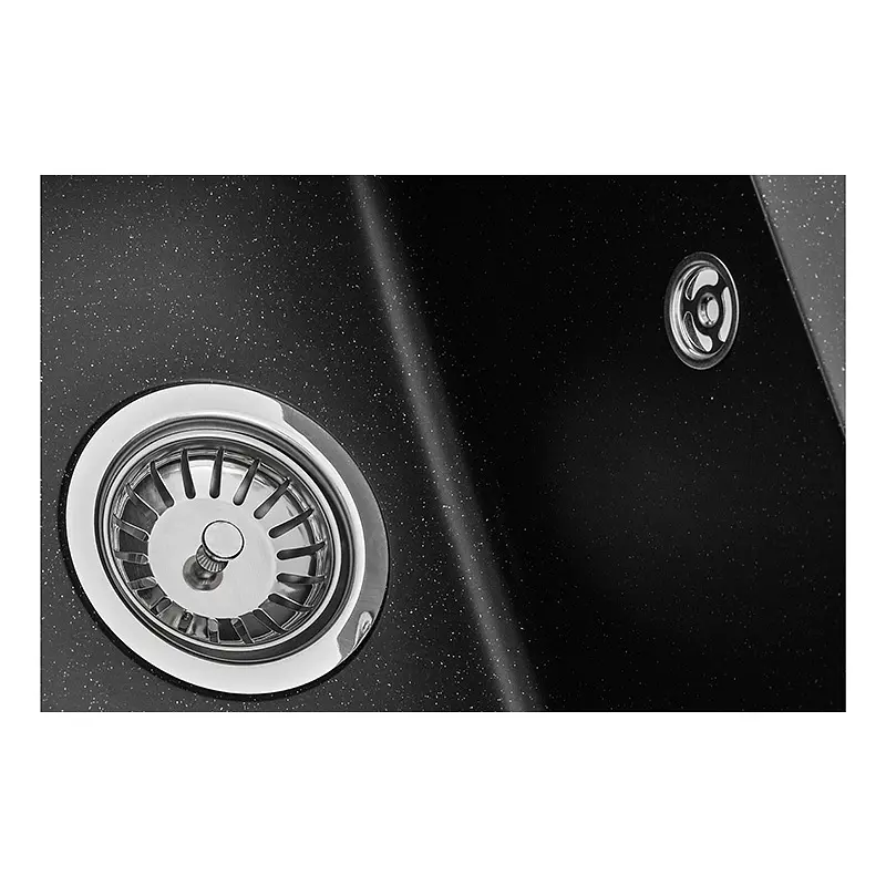 Кухонна мийка Zerix ZS-6250S-03 Black ZX4588, Чорний матовий - фото 3