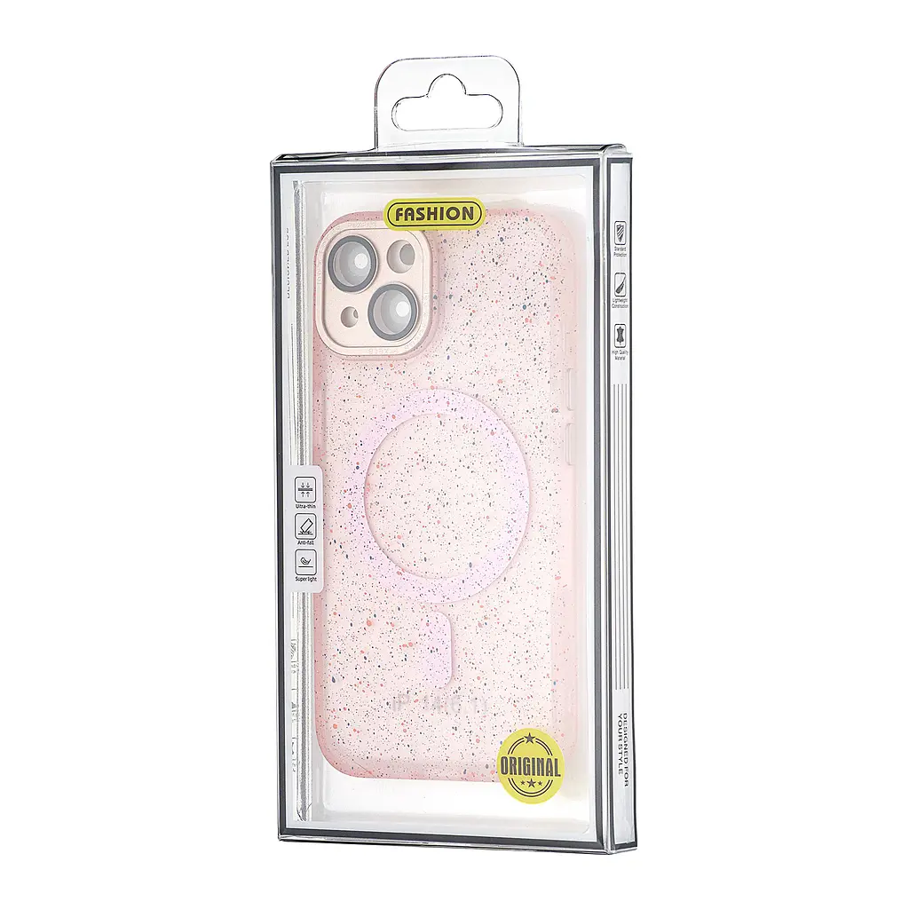 Чохол Splatter with MagSafe Protected Camera iPhone 14 Pink - фото 2