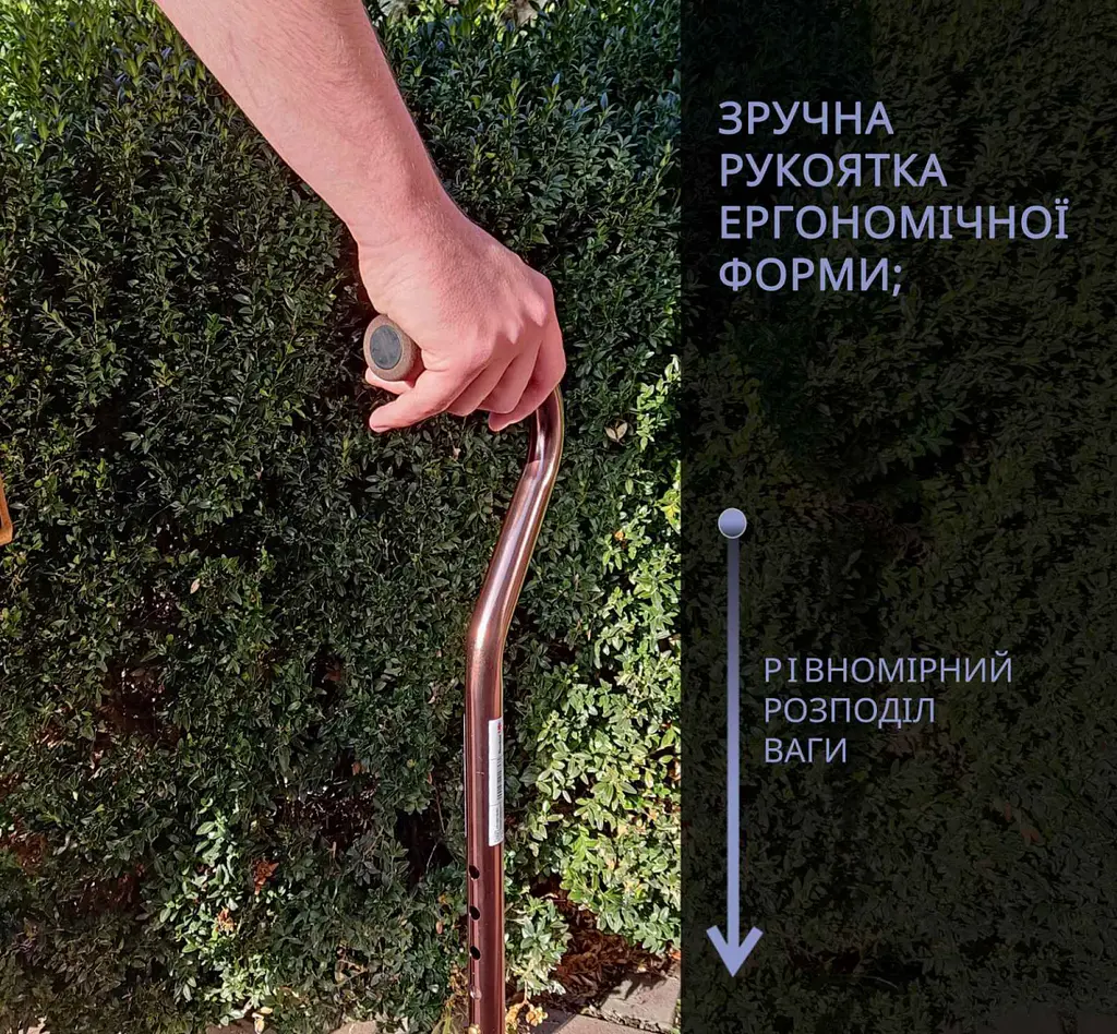 Палиця алюмінієва телескопічна Doctor Life 10100/C/E/BZ бронзовий (10100/C/E/BZ-2001) - фото 8