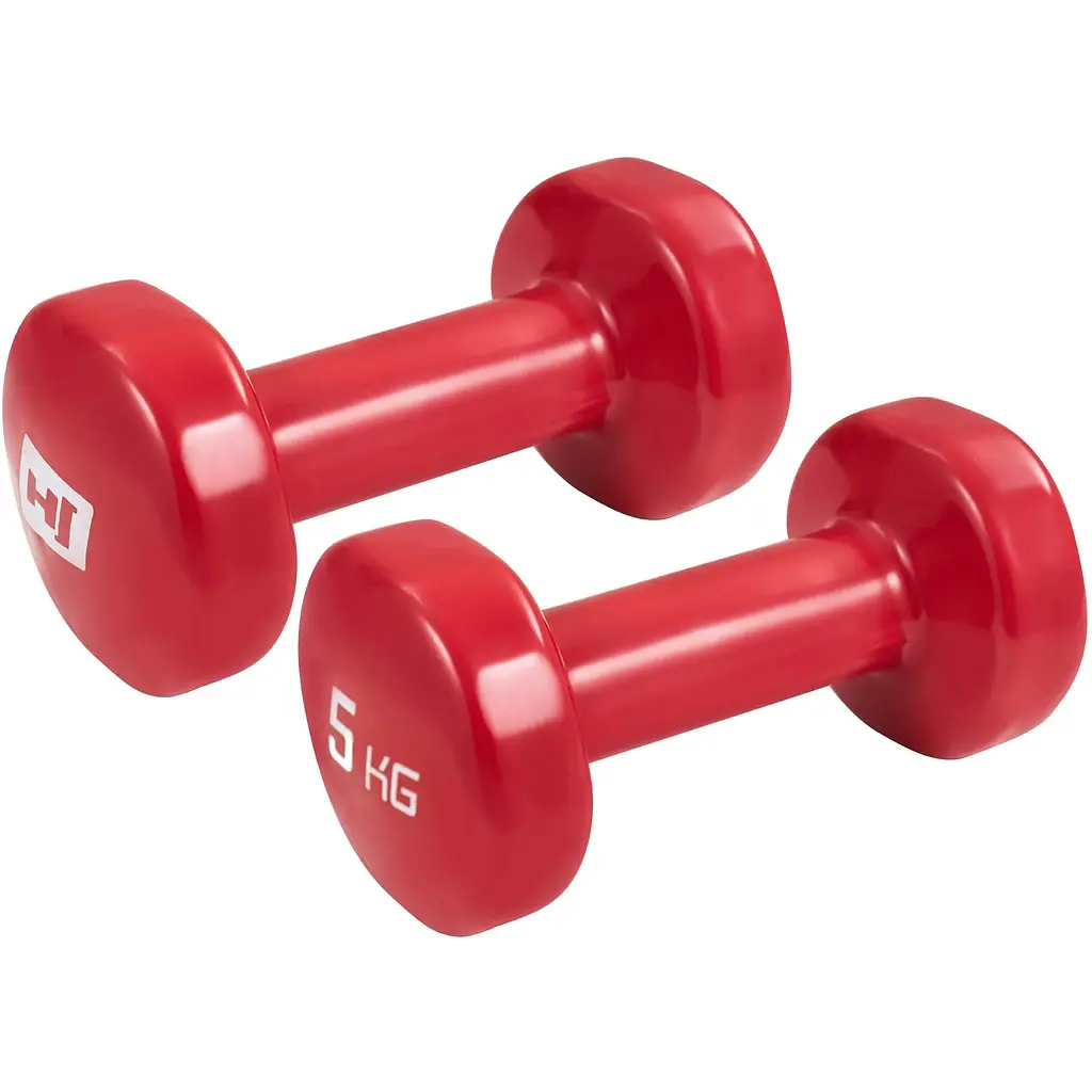 Гантели для фитнеса Hop-Sport виниловые круглые HS-V050DC 2х5кг - фото 2