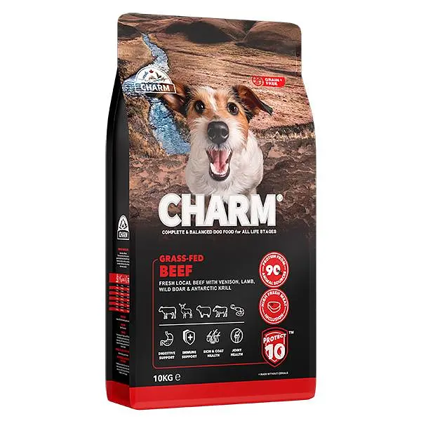 Сухий беззерновий корм для собак Charm Grass-Fed Beef Чарм холістик, Бички вигодувані на траві 10 кг (1001317)