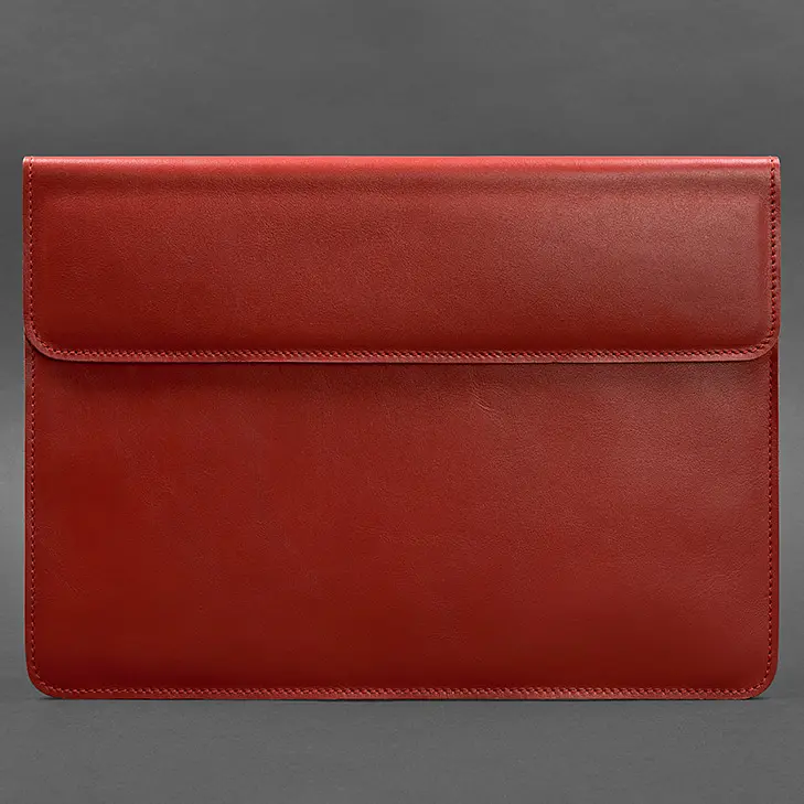 Шкіряний чохол-конверт BlankNote на магнітах для MacBook Pro 16" Червоний - фото 4