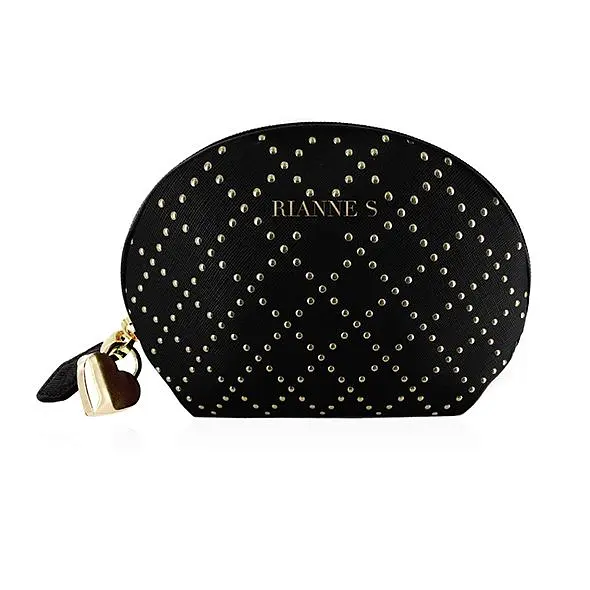 Віброкуля RIANNE S - Classique Vibe мінівібратор на 7 режимів, чохол-косметичка Stud Black - фото 3
