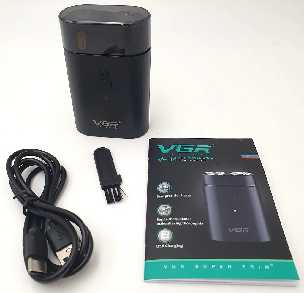 Акумуляторна міні бритва епілятор дорожня USB електробритва бездротова роторна 5W VGR V-341 - фото 5