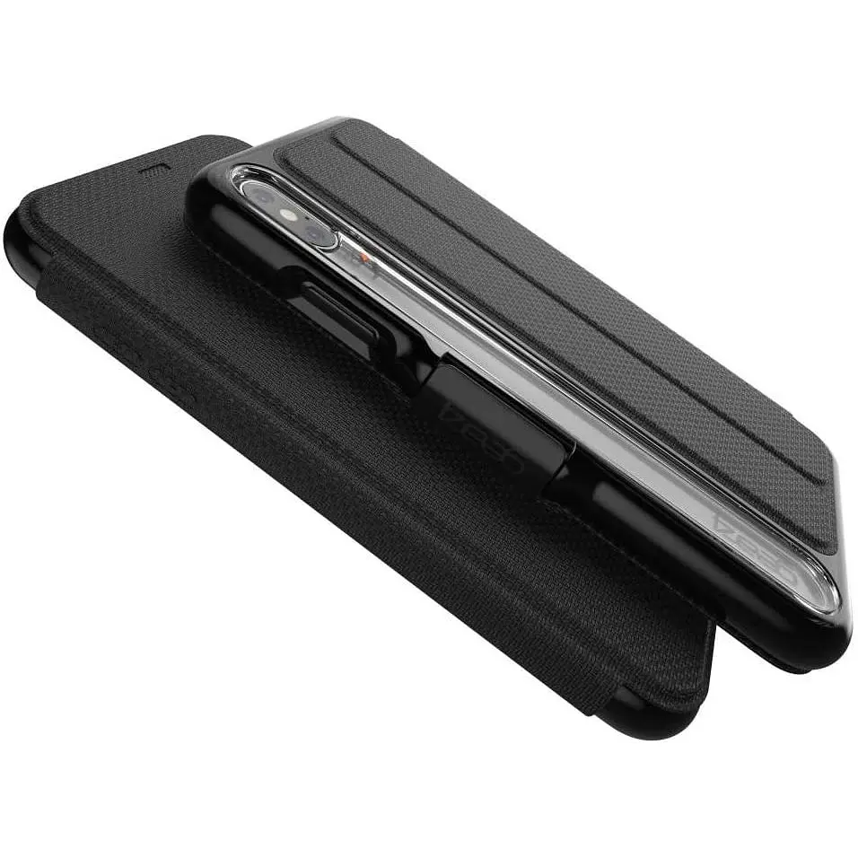 Протиударний чохол-книжка GEAR4 Oxford Folio для iPhone X/XS Black IC8OXDBLK - фото 2