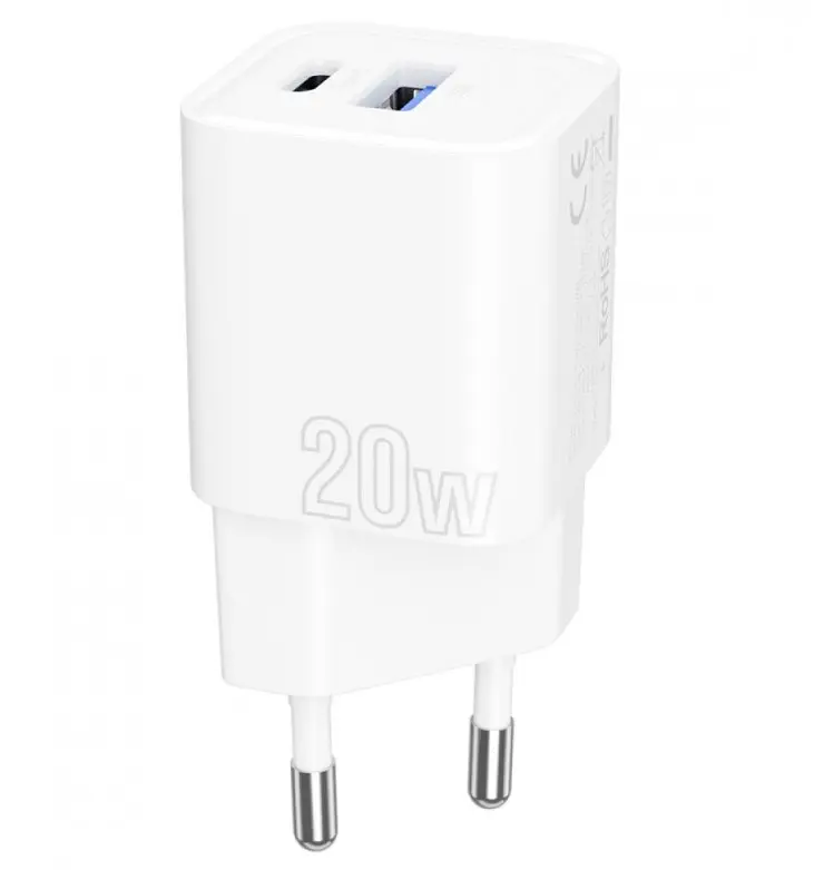 СЗУ Proove Silicone Power Plus 20W USB-C + USB-A White (WCSP2011002) - фото 2