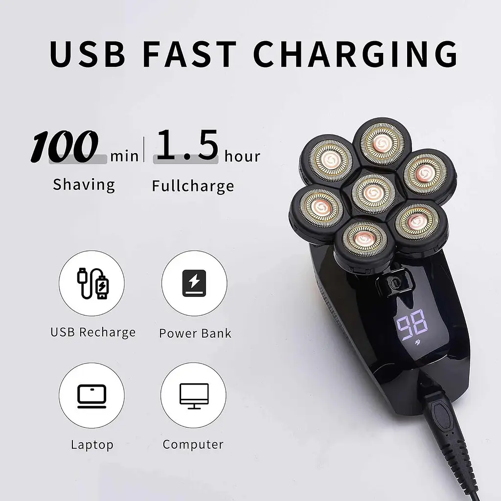 Електрична бритва для чоловіків 5 в 1 Electric Shaver для обличчя - фото 4