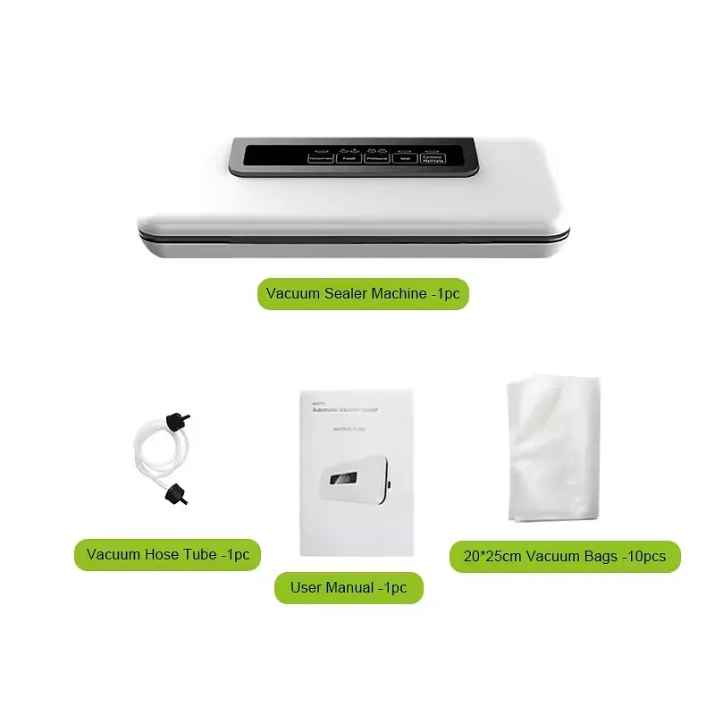 Вакууматор BioloMix Vacuum Sealer W300 для професійної якості та свіжості продуктів (Білий) - фото 7
