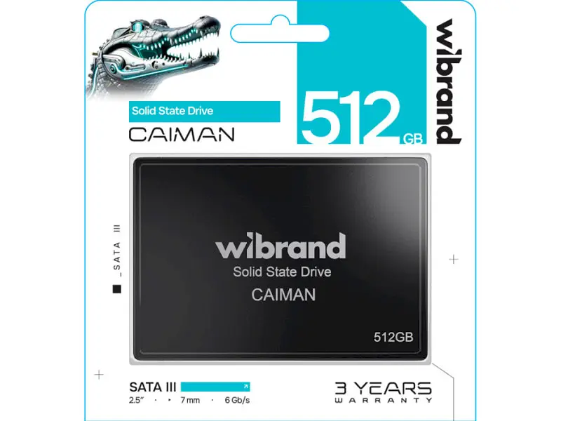 SSD-накопичувач Wibrand Caiman 2.5 512 GB (WI2.5SSD/CA512GBST) - фото 2