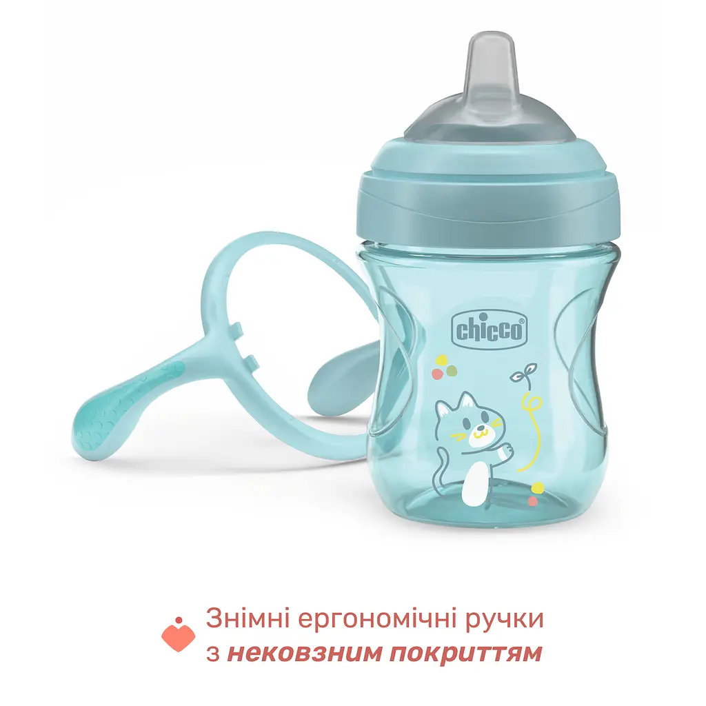 Поїльник з м'яким носиком Chicco Transition Cup 200 мл 4м+ блакитний (06911.25) - фото 4