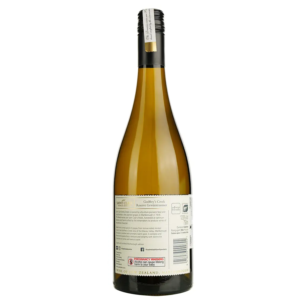 Вино Saint Clair Gewurztraminer Godfrey's Creek Reserve, белое, сухое, 0,75 л - фото 2