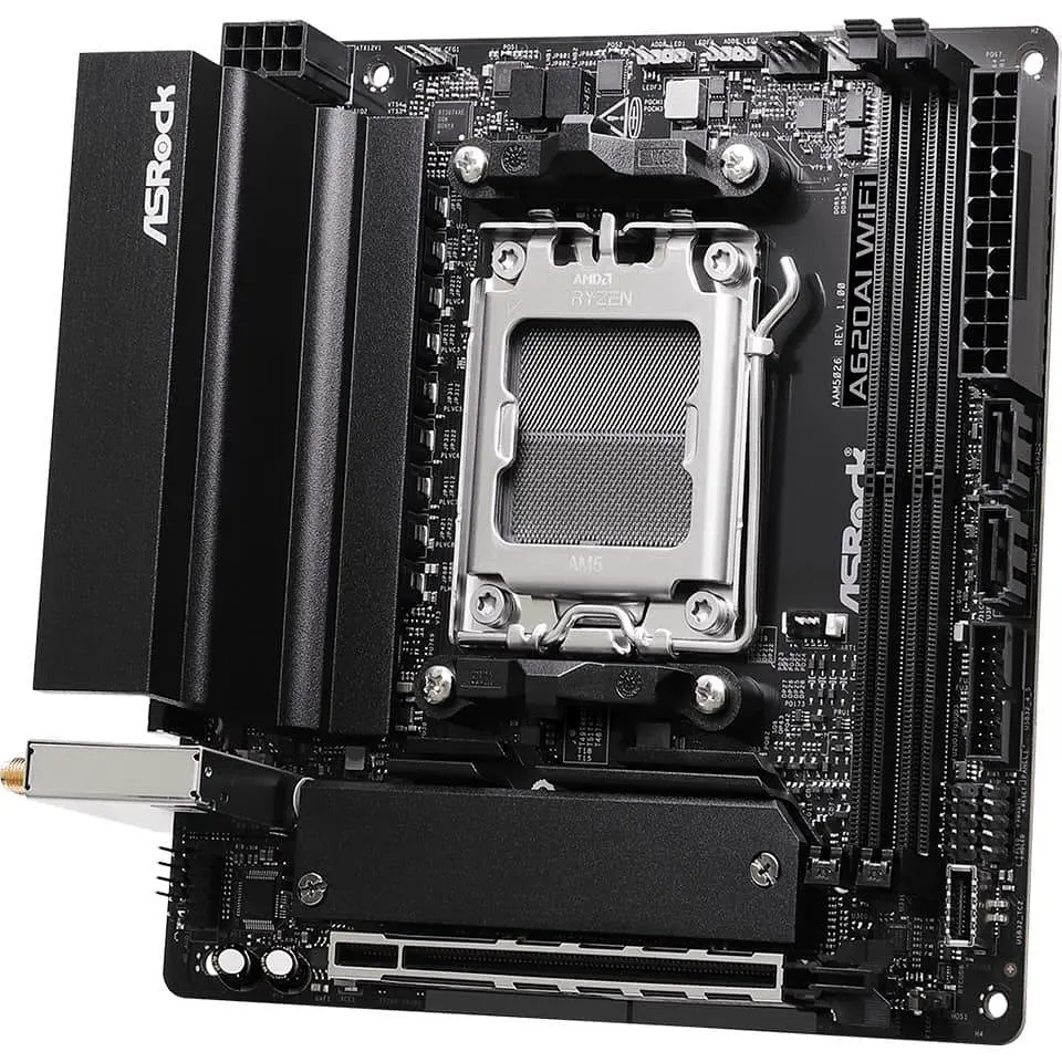 Материнська плата AsRock A620AI WIFI (A620AI WIFI) (Socket AM5, AMD A620A, Mini-ITX) - фото 2