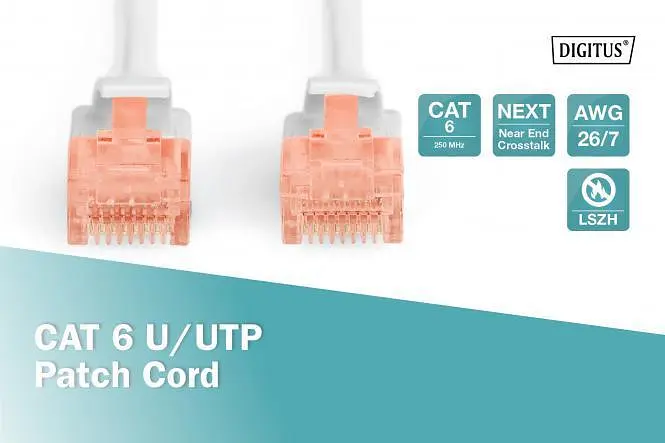 Патч-корд Assmann CAT 6 U-UTP, Cu, LSZH AWG 26/7, длина 0,50 м, DK-1617-005 - фото 3