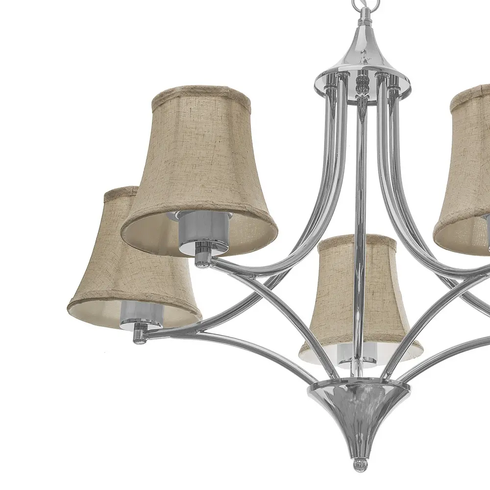 Люстра подвесная Brille прованс с абажуром E27 60W CH (BKL-649S/5) - фото 5