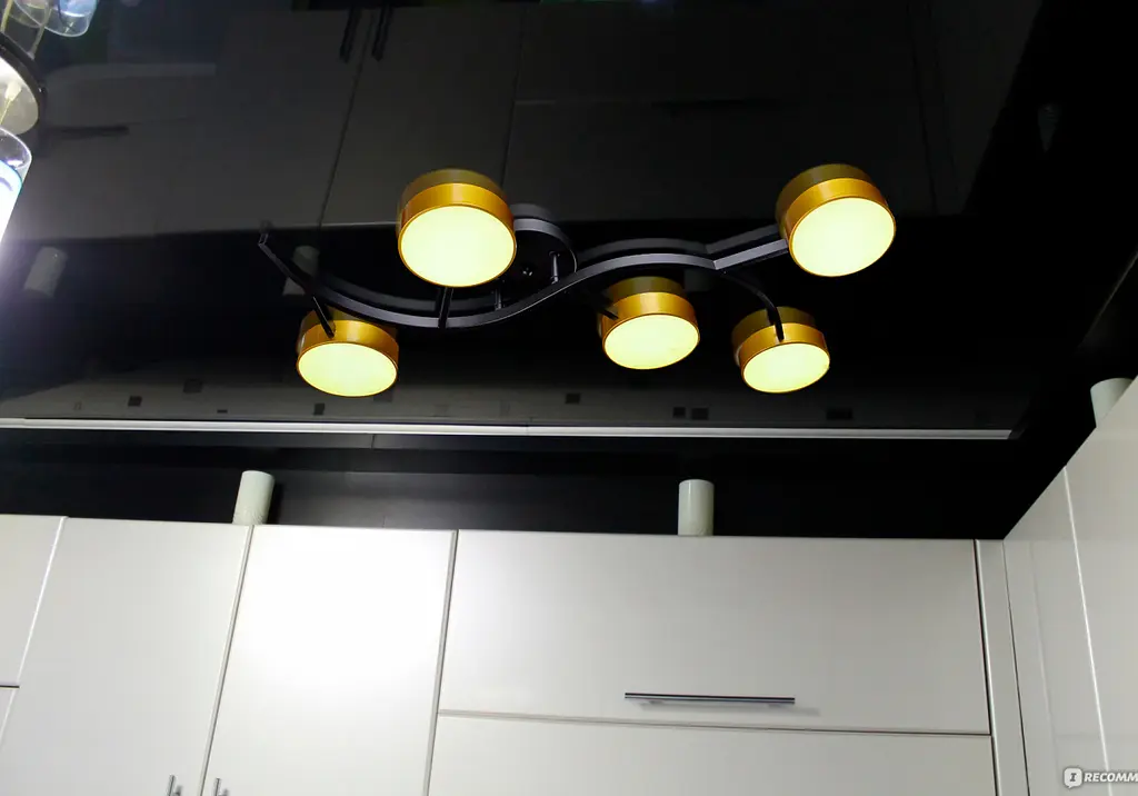 Люстра потолочная Brille в зал LED 75W WW+NW+CW BK+G (BR-01 642C/5) - фото 2