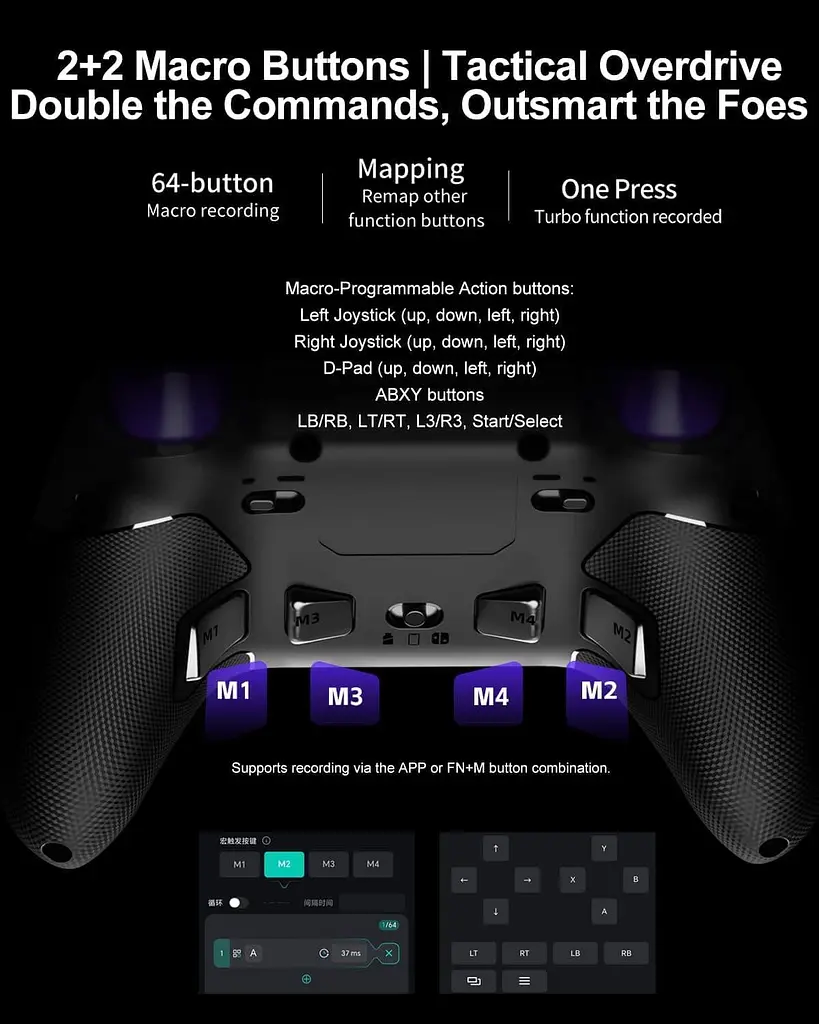 Геймпад PXN P5 8K Wireless (6948052903723) Black/Purple (G-000003837) - фото 13
