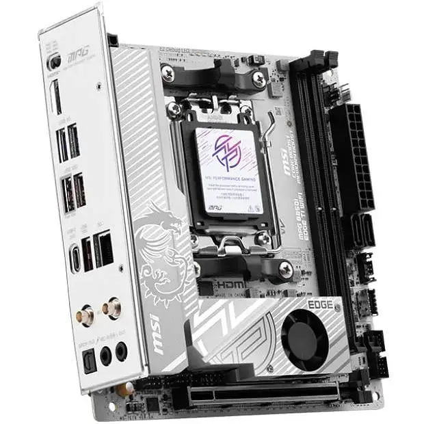 Материнська плата MSI MPG B850I EDGE TI WIFI sAM5 B850 2xDDR5 M.2 HDMI WiFi BT mITX - фото 2