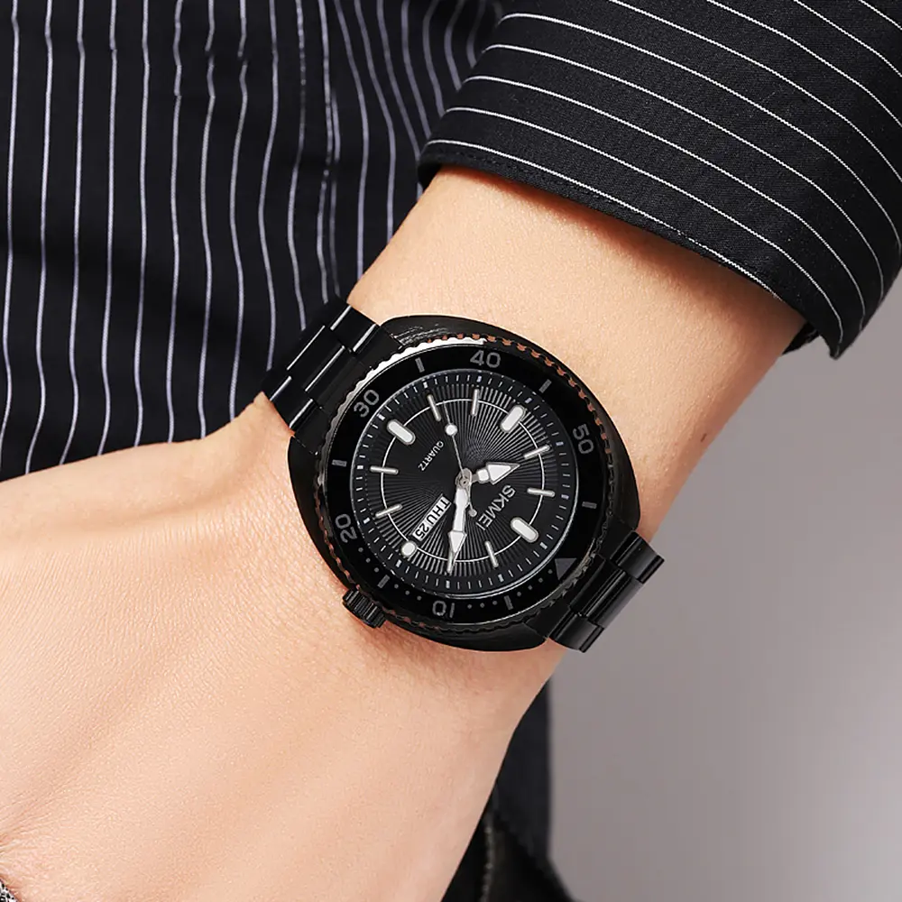 Чоловічий наручний годинник 2256BK Black Skmei acs0030104 - фото 3