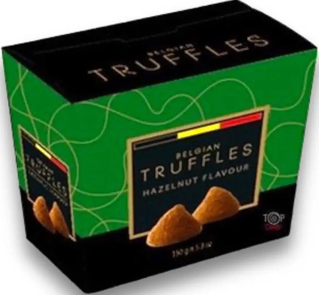 Трюфельні цукерки Belgian Truffles Hazelnut Flavour з фундуком 150г.