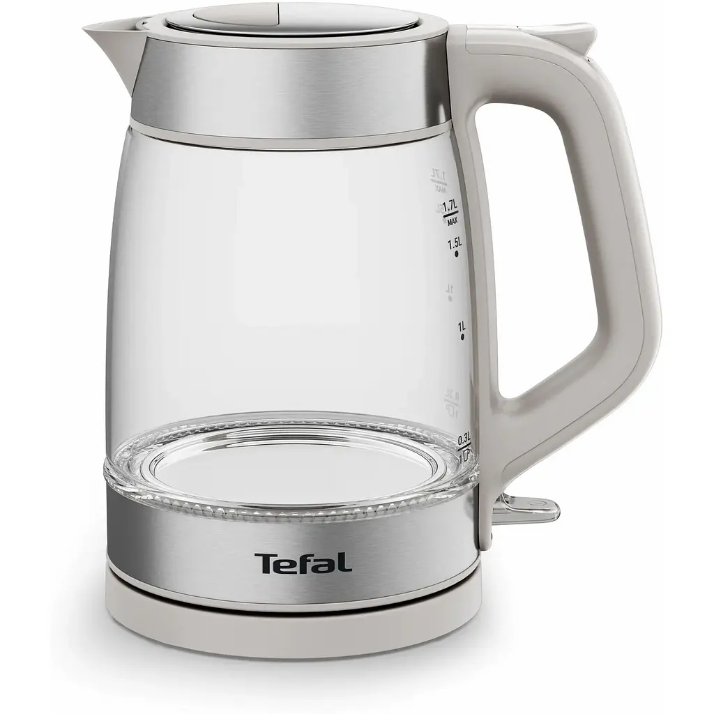 Електрочайник Tefal Glass Kettle 1.7 л скло з підсвіткою біло-срібний (KI605B30) - фото 2