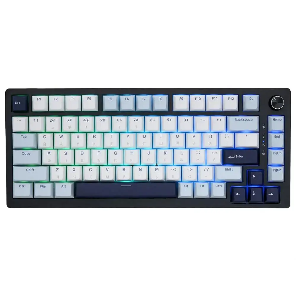 Игровая механическая клавиатура Kondor Orion 2 / Проводное подключение / Cream Violet Switch / White Black - фото 2