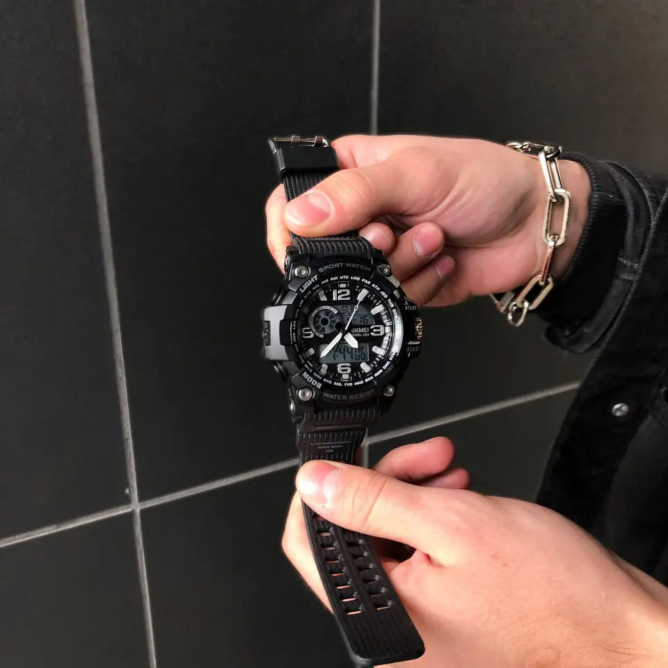 Чоловічий наручний годинник 1283 All Black. Skmei acs0030825 - фото 3