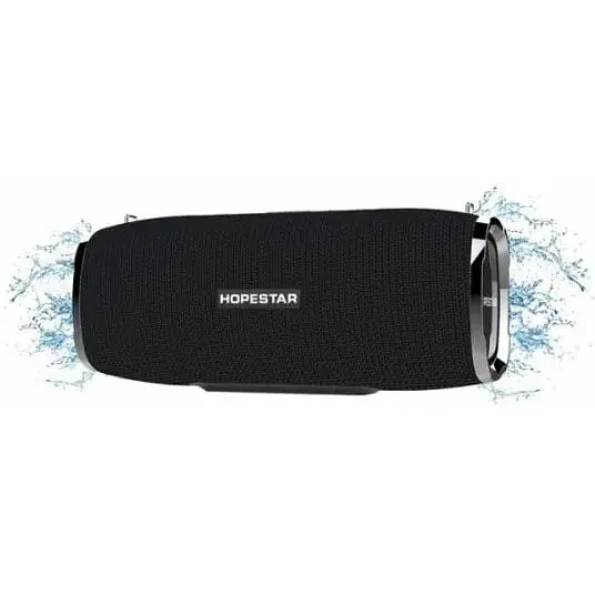 Портативная Bluetooth колонка B.U.M. с влагозащитой 31 Ватт 2х8W+15W HPS A6 Black - фото 4