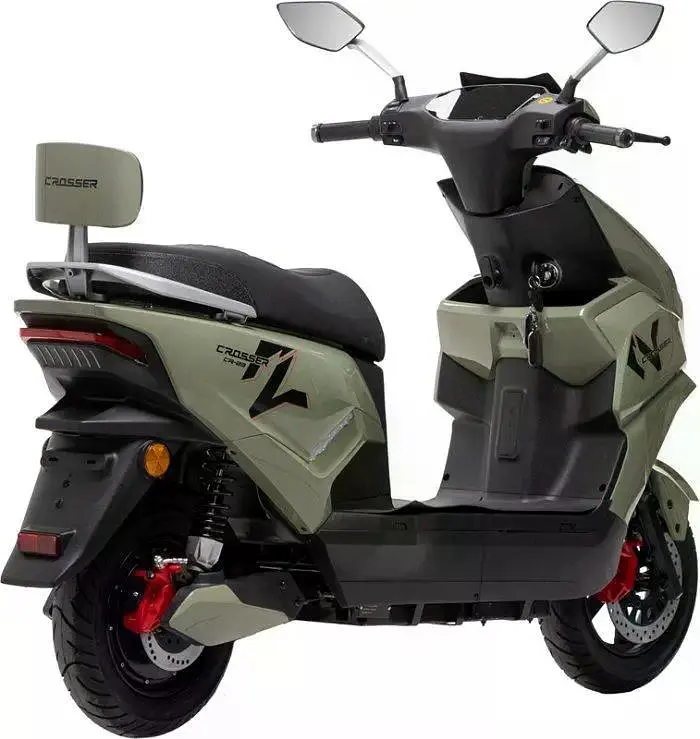 Электроскутер Двухместный Crosser CR23 (2500W, 72V/23Ah) Зеленый - фото 3