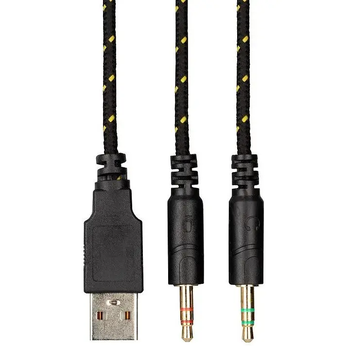 Геймерська гарнітура дротова 2E Gaming HG340 RGB 2 м жовта - фото 9