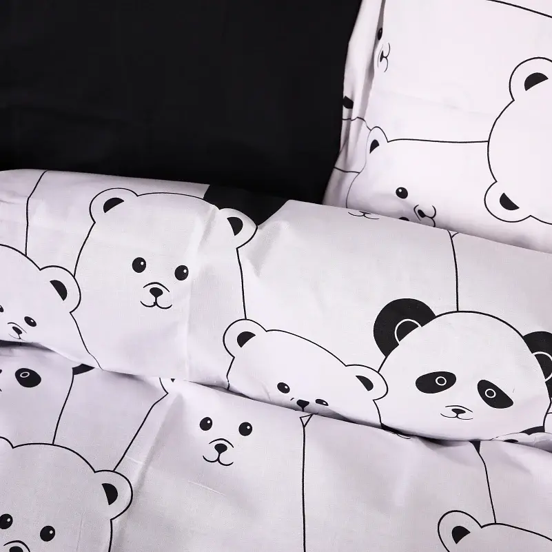 Підковдра MirSon Ranforce Elite 17-4849 White bear 220 x 240 см чорно-біла (2200009584190) - фото 1