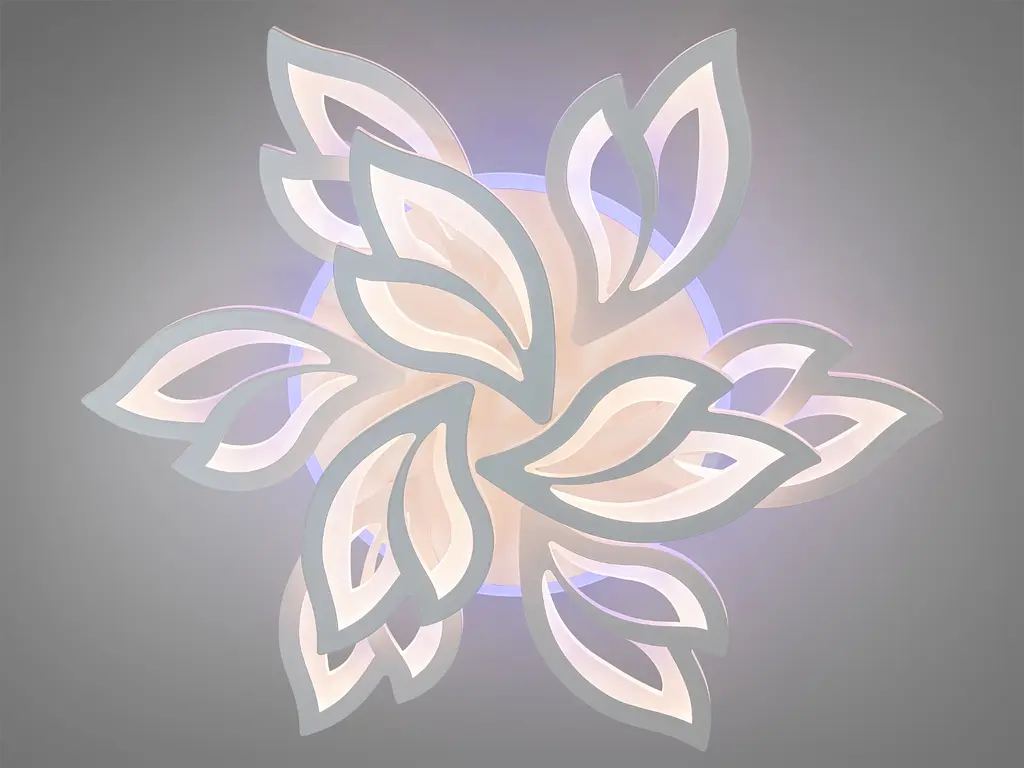 Белая потолочная Led люстра с пультом, диммером, LED подсветкой, 140W. - фото 2