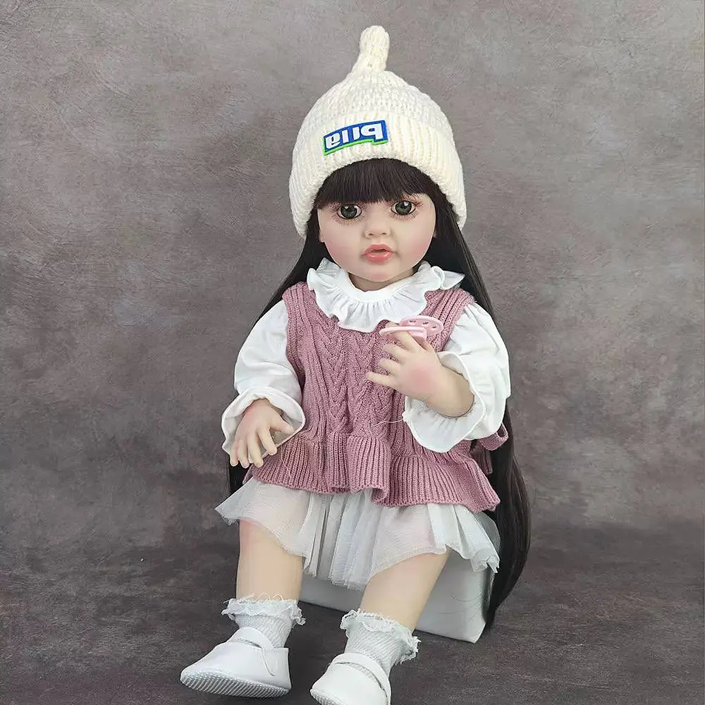 Реалістична Кукла Реборн 55 см повністю вінілова Doll Reborn Baby К0100214.1 - фото 7