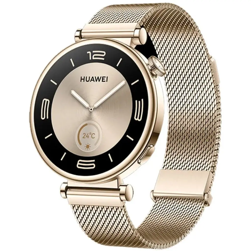 Умные часы HUAWEI Watch GT5 41 mm золотистые - металлический ремешок Milanese - фото 6