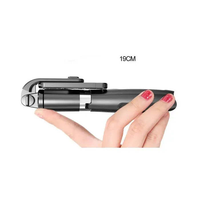 Селфі палиця штатив тринога для телефона Bluetooth з пультом Selfie Stick L02 Чорний - фото 4