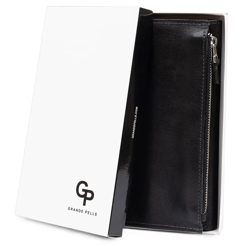 Портмоне кожаное GRANDE PELLE 19,5х11х2 см acs0018655 - фото 6