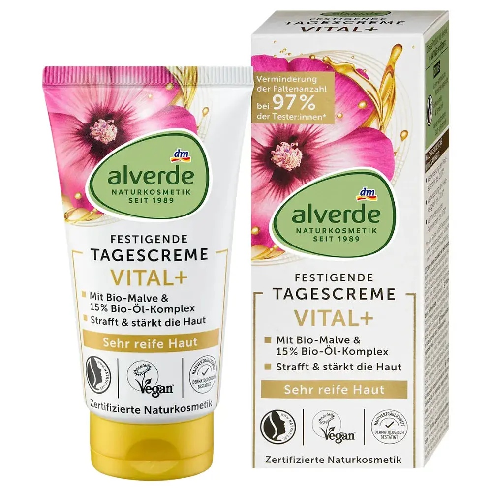 Денний крем для обличчя Alverde Naturkosmetik Vital+ з олійним комплексом 50 мл