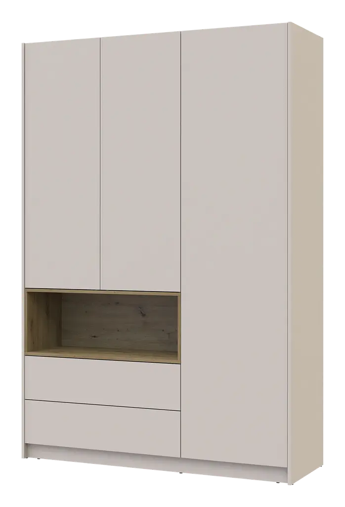 Шафа для одягу з нішою Doros Дейл Кашемір/Дуб Артизан 3 ДСП 150х52х220 (80737726) - фото 4