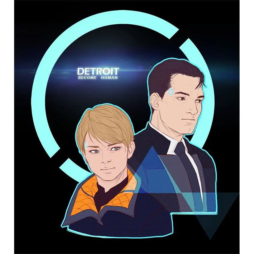 Кружка GeekLand Детройт: Стать человеком Detroit: Become Human арт Коннор и Керра DB.01.015 330 мл белая - фото 2