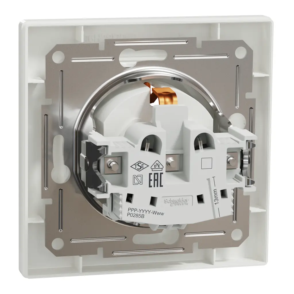 Розетка Schneider Electric ASFORA зі штор. біла (EPH2900221) - фото 3