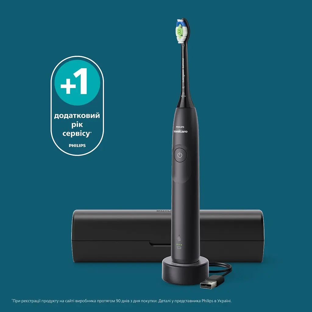 Електрична зубна щітка Philips Sonicare HX7101/02 серії 5300 чорна - фото 15