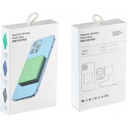 Магнітний акумулятор зовнішній Grand MagSafe wireless power bank JYD-PB14 5000mAh - фото 10
