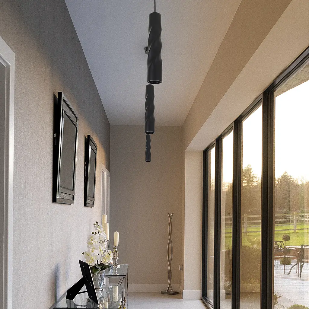 Люстра подвесная Brille тубус LED 5W WW BK (AL-702S/1) - фото 10